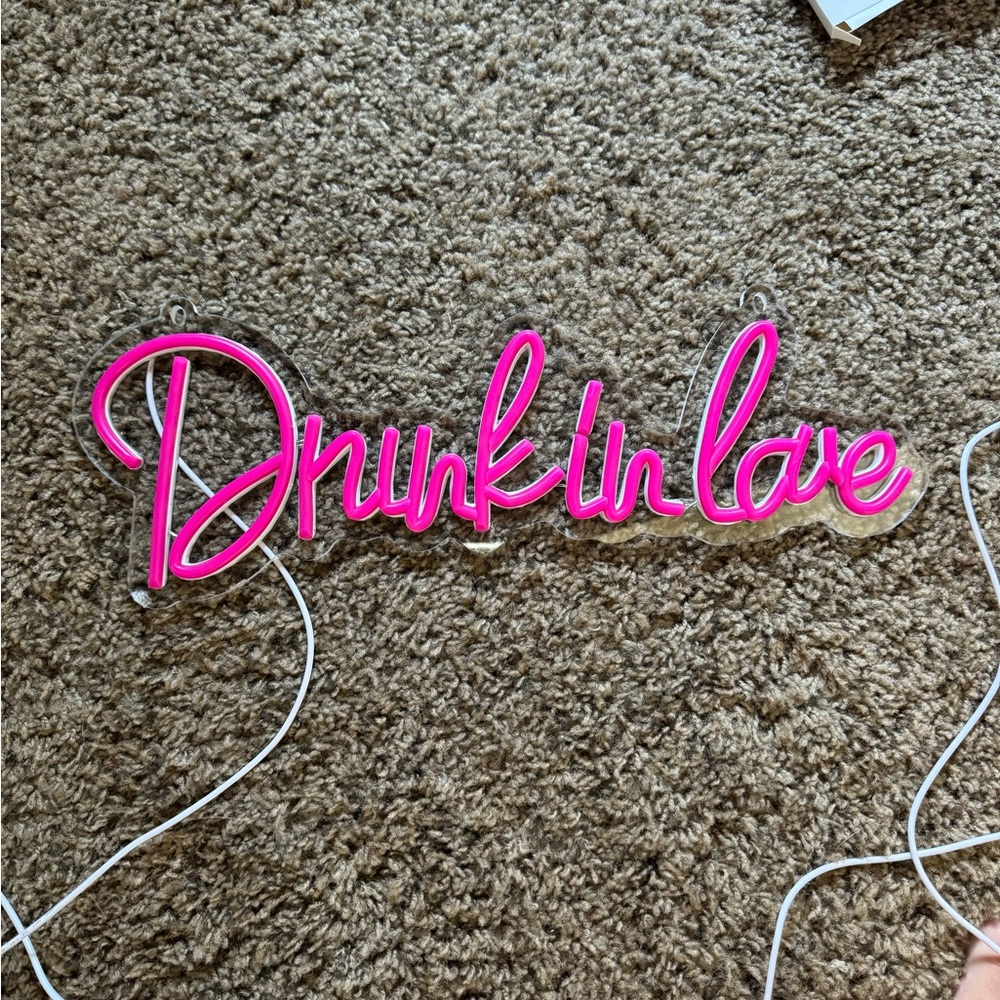 Drunk in love acrylic light up sign